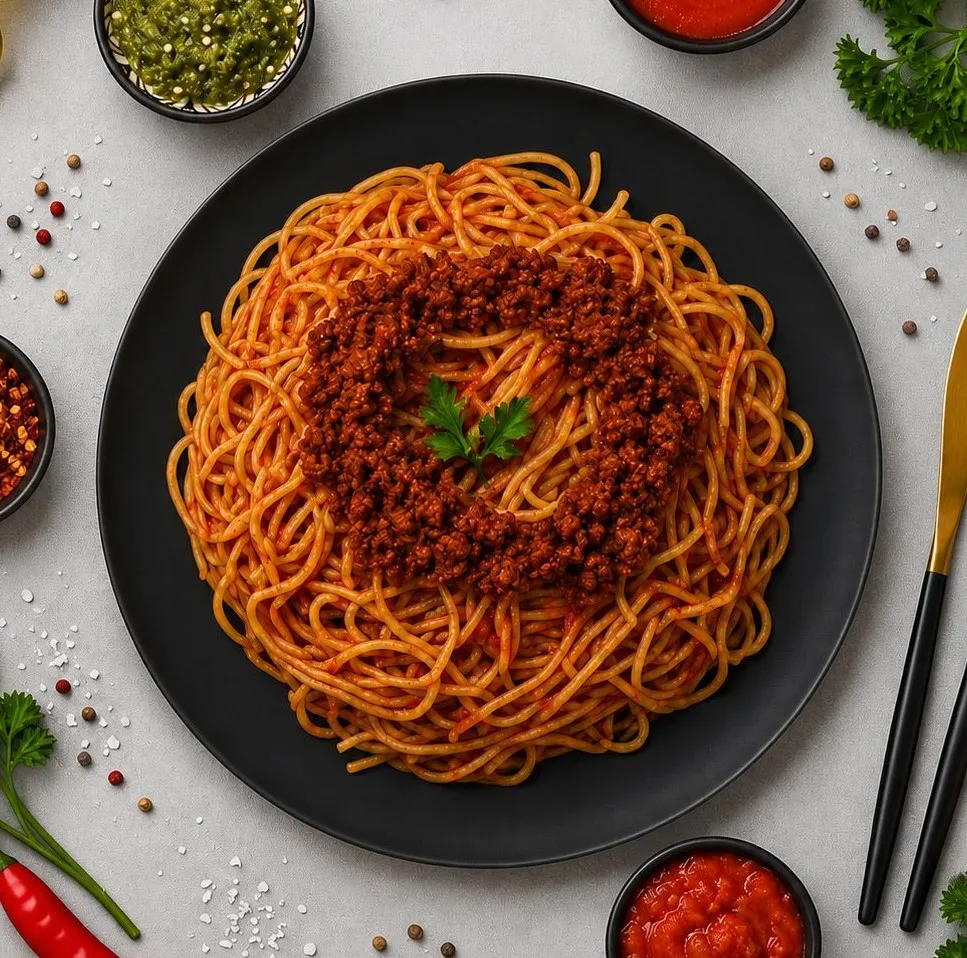 Spaghetti Pasta With Minced Meat