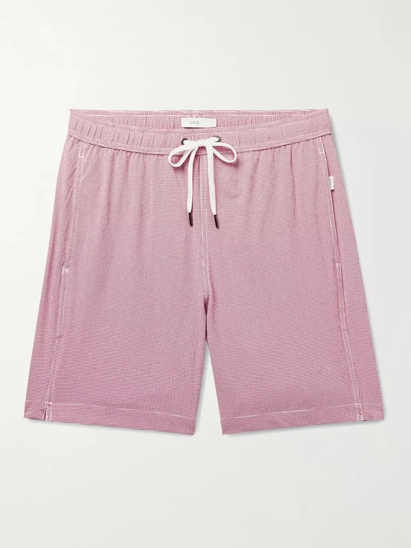 Onia - Charles Gingham Seersucker Swim Shorts