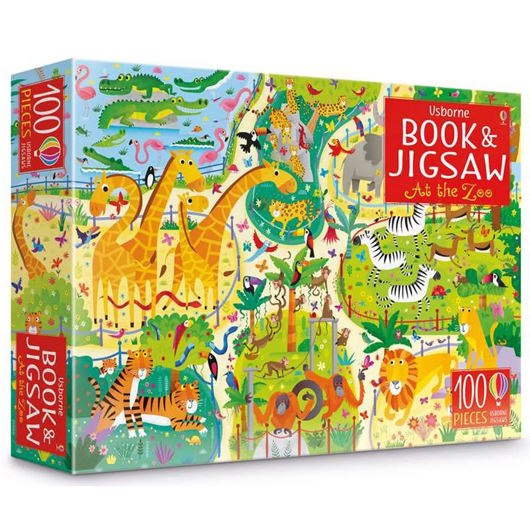 At the Zoo Jigsaw Puzzle 100 PCS And Book