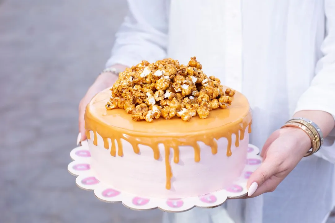 Salted Caramel Gelato Cake