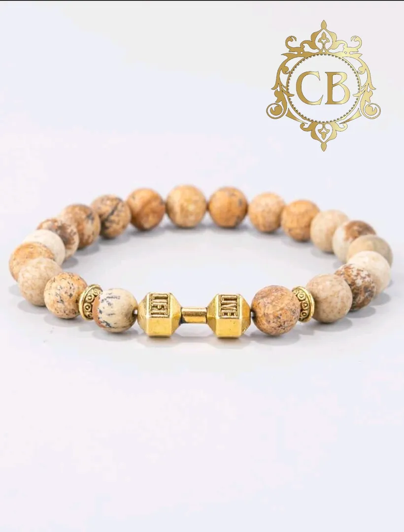 Dumbbell marble Bracelet