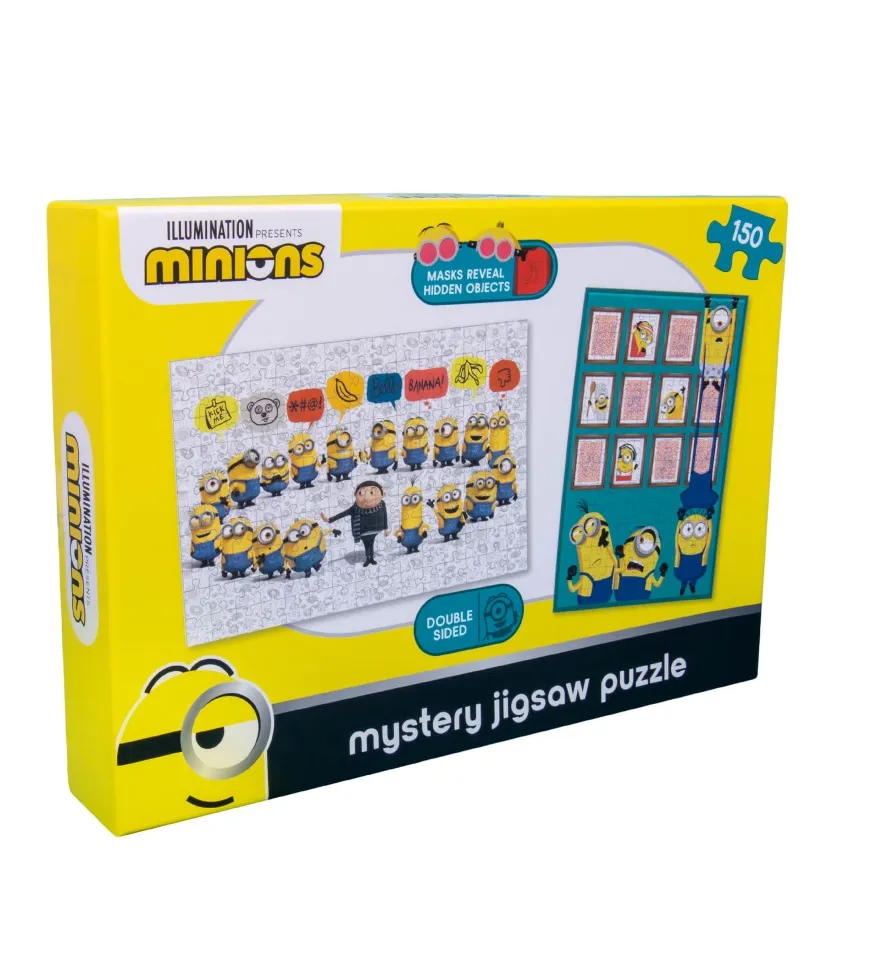 Minions 2 Sided Puzzle Mystery With Magic Glasses - 150 PCS