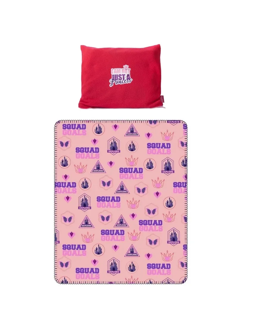 Disney Princess Blanket & Convertible Pillow Set 2Pc-Set