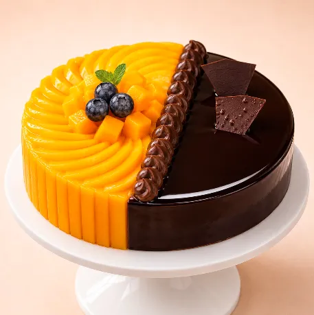Mango & Chocolate Cake