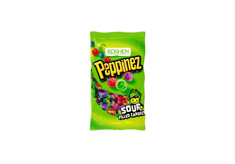 Roshen Peppinezzz Assorted Flavor Sour Filled Candy 900g