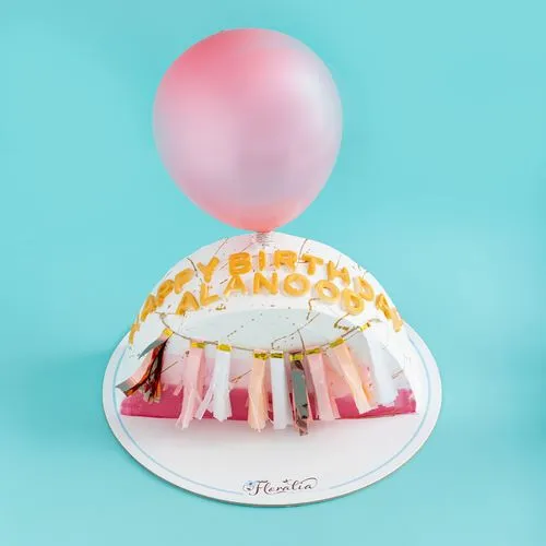 Pink Full Love Birthday Cake