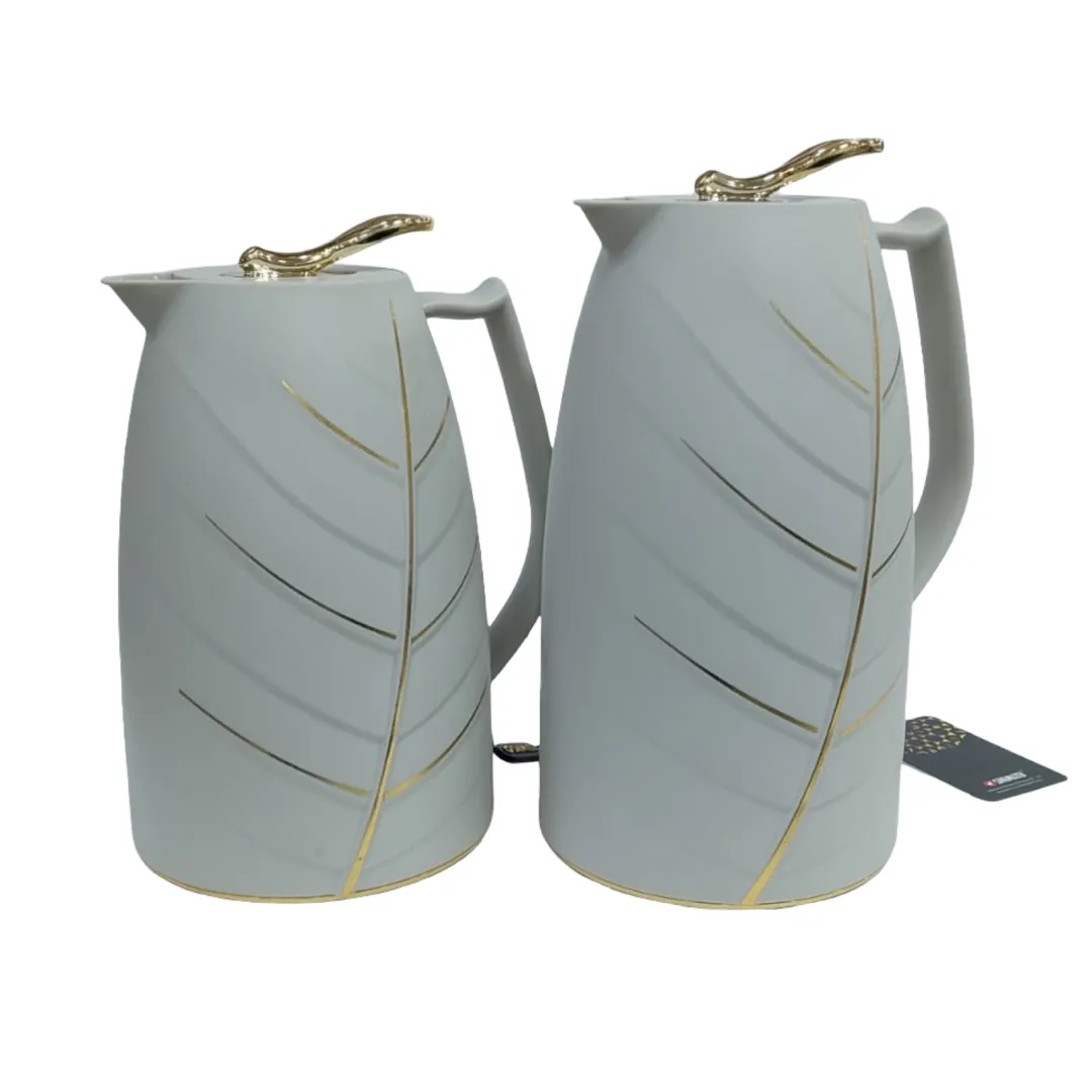 طقم مطارات ورق شجر رمادي فاتح مقاس 1.0/0.7 لتر SM-2D940-070/100
