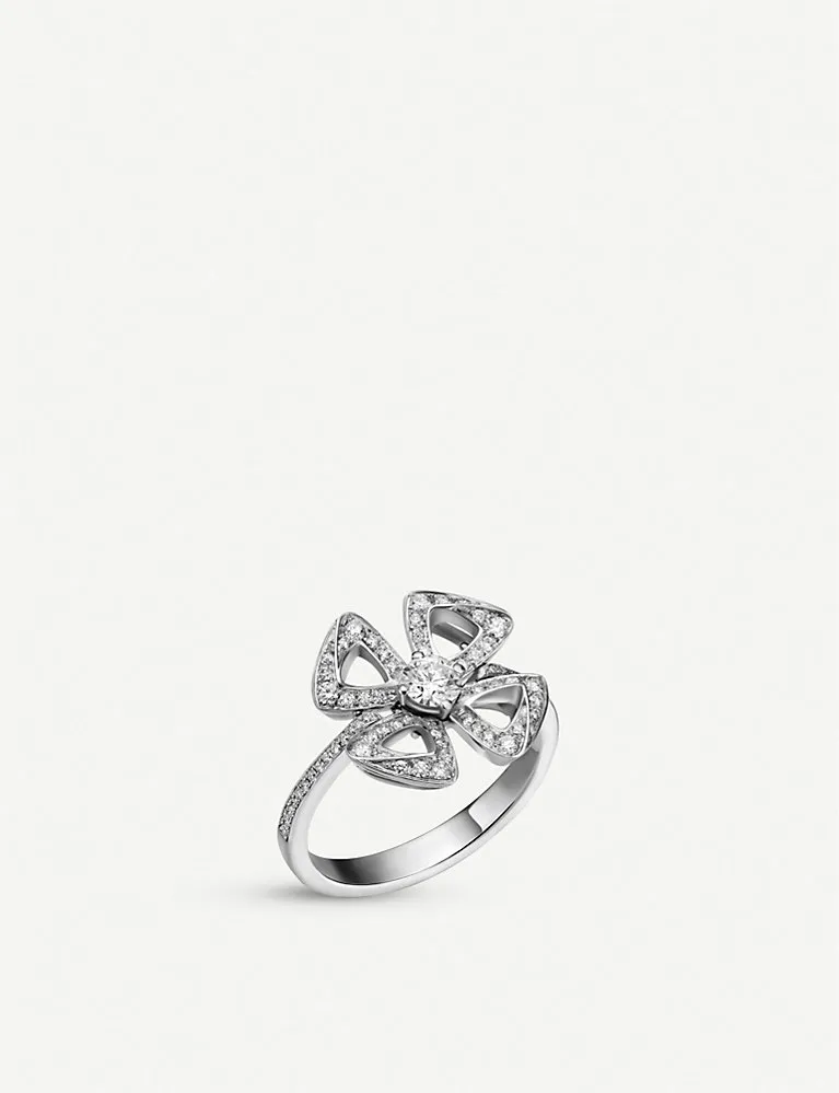Bvlgari Fiorever 18Ct White-Gold And Diamond Ring