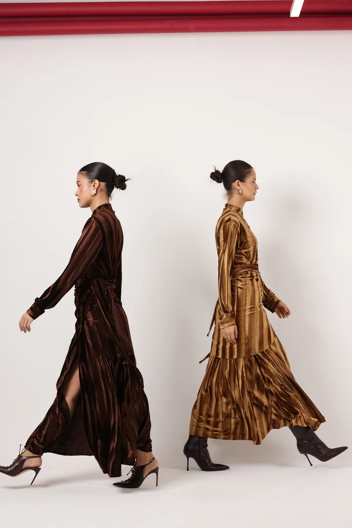 Velvet wrapped kaftan