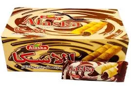 بسكويت الاسكا بكريمة الكاكاو.