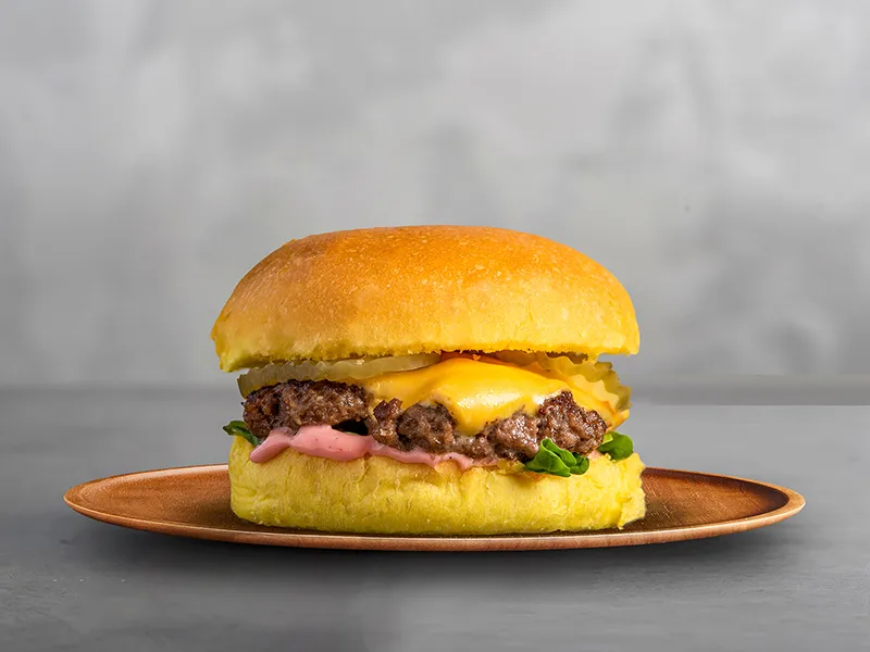 Pink Beef Burger Sandwich