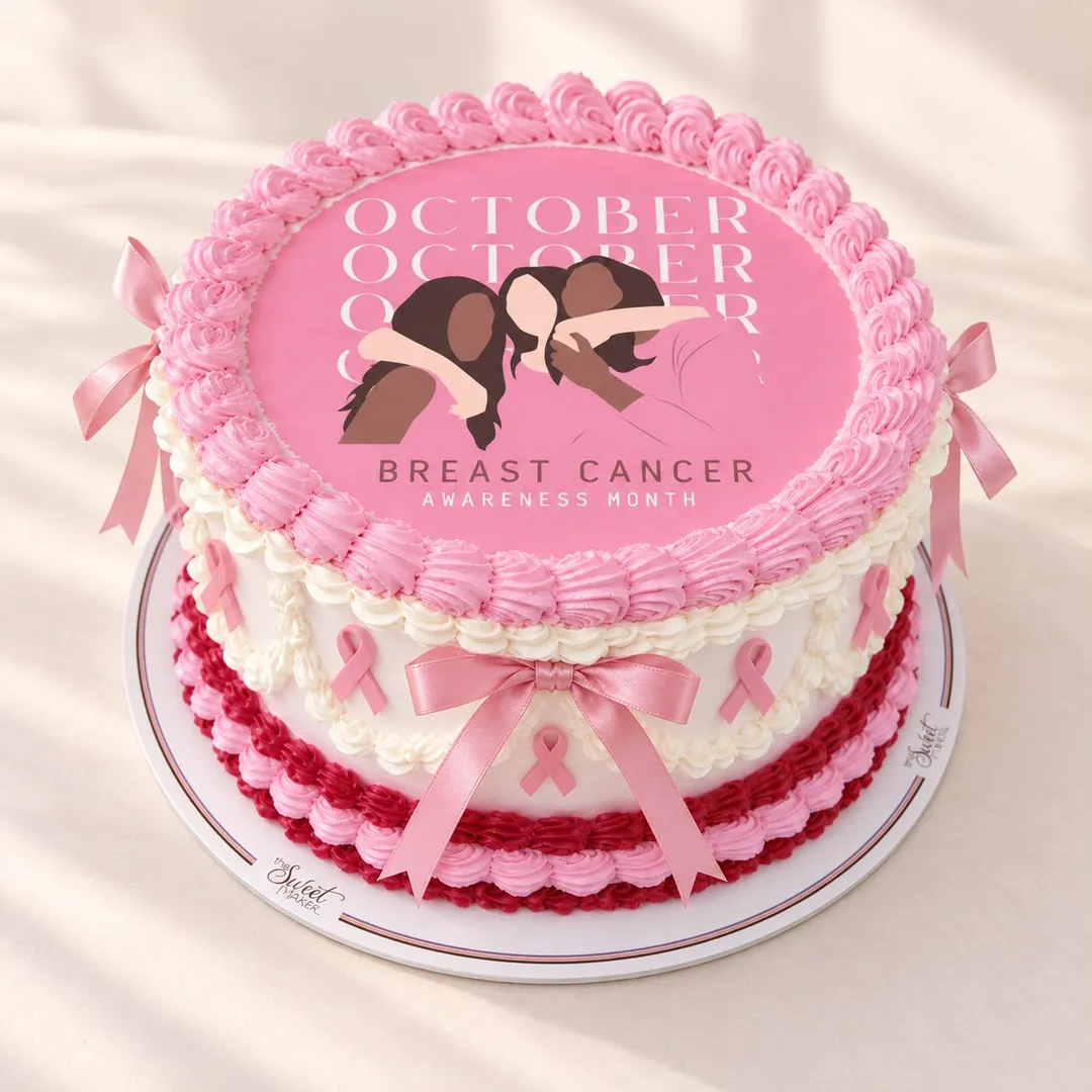 Pink October Picture Cake