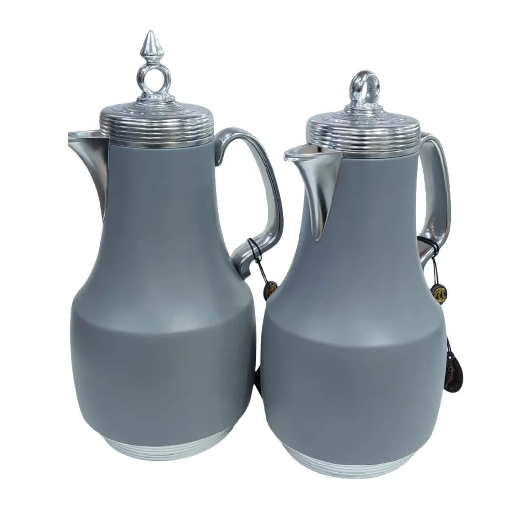 طقم مطارات شاي وقهوة مقاس 1.0/1.0 لتر رمادي سلفر SJ09