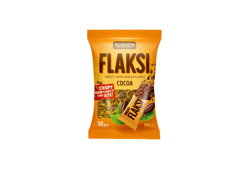 Roshen Flaksi Wafer with Chocolate Flakes 500G