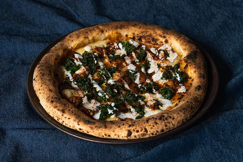 Pizza alla barbeque