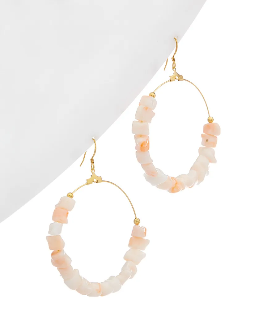 Kenneth Jay Lane - Beaded Hoop Earrings - White