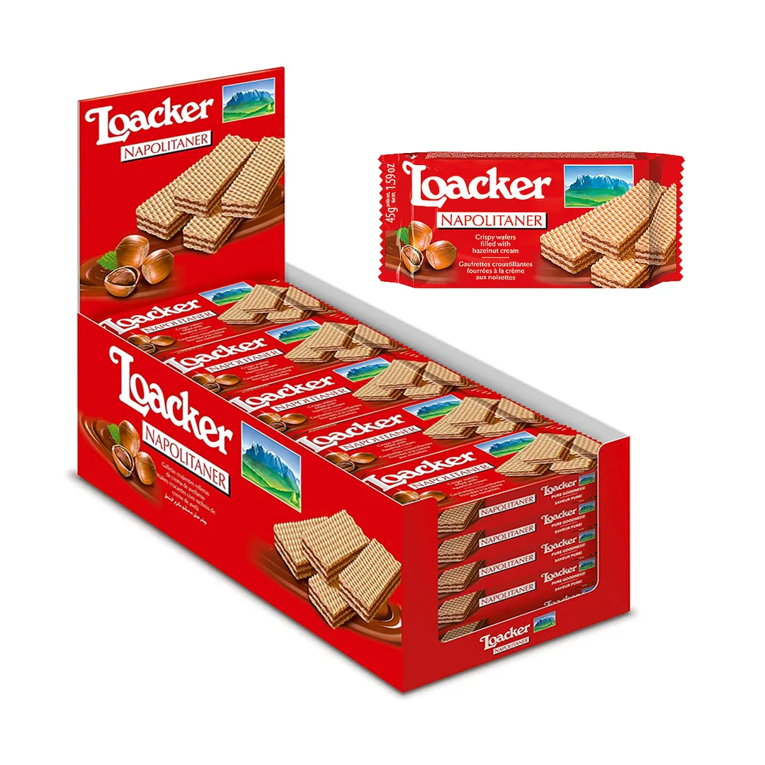 Loacker Wafer Hazelnut 25 Pieces x 45g