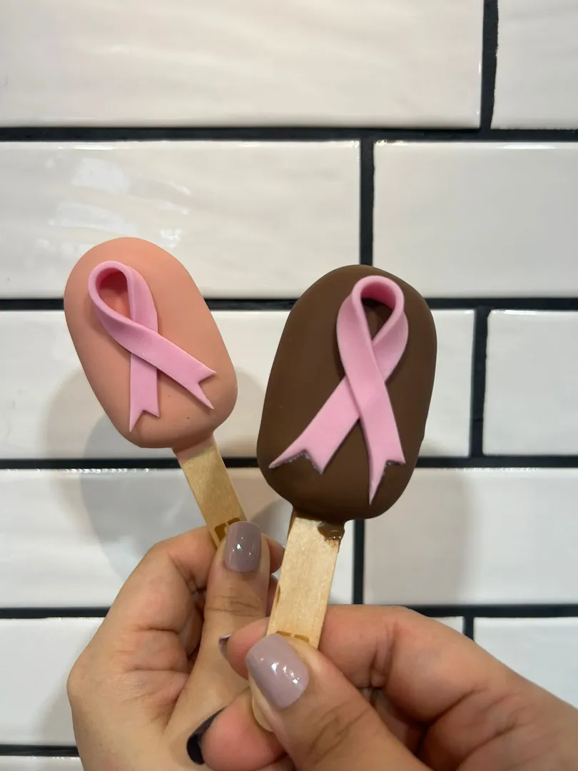 cake stick (October Breast Cancer Awarnes Month )