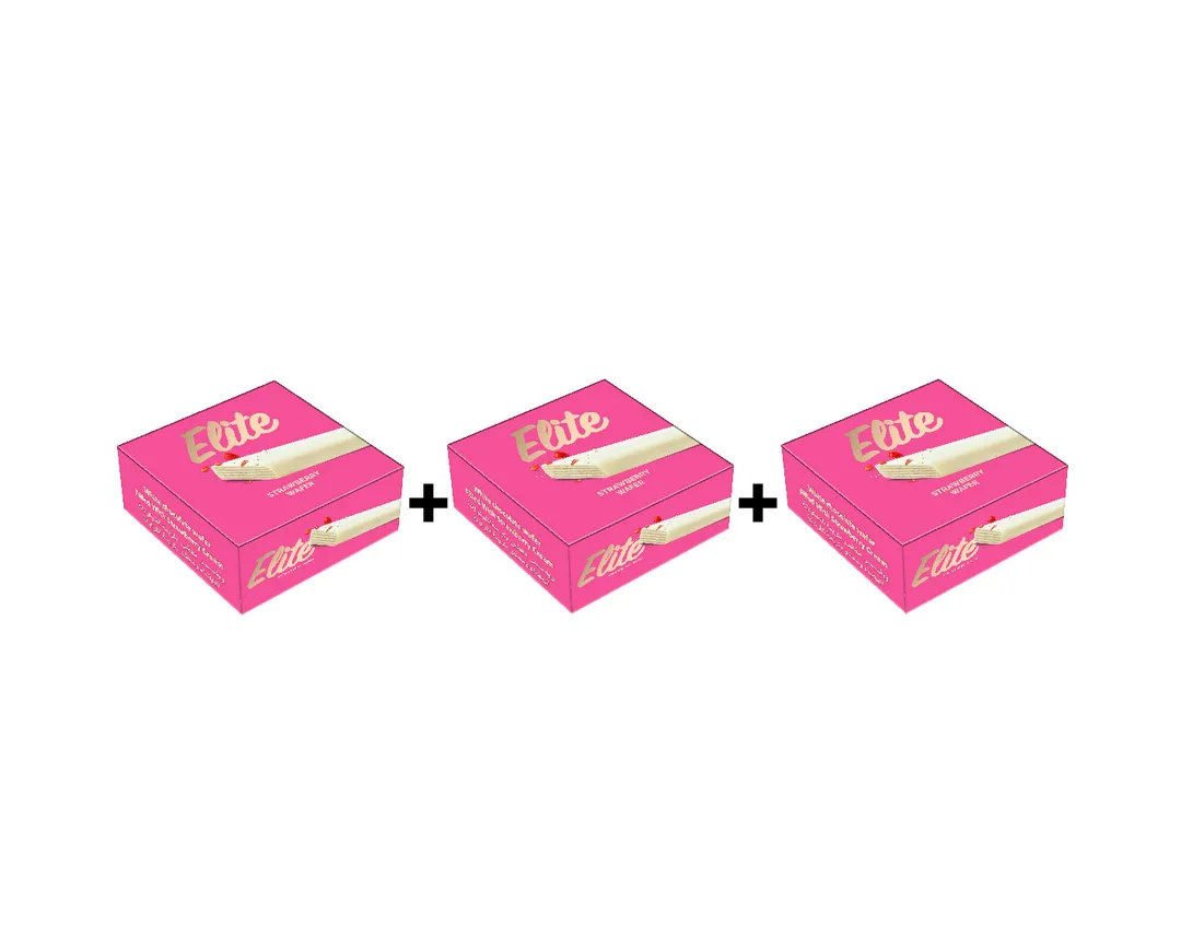 3 Boxes Elite Bar - 12 Pack (Strawberry)