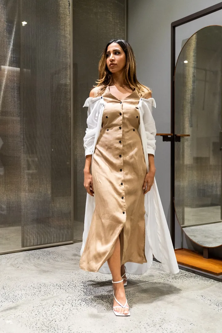 Detachable shirt dress