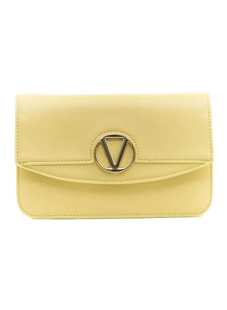 Vincci - Flap Over Crossbody Strap Bag - Yellow