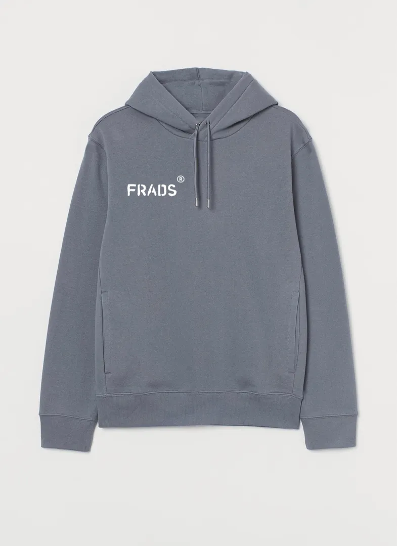 blue grey hoodie