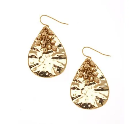 Kenneth Jay Lane - Hammered Teardrop Earrings