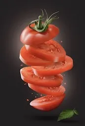 شرائح طماطم طازجة