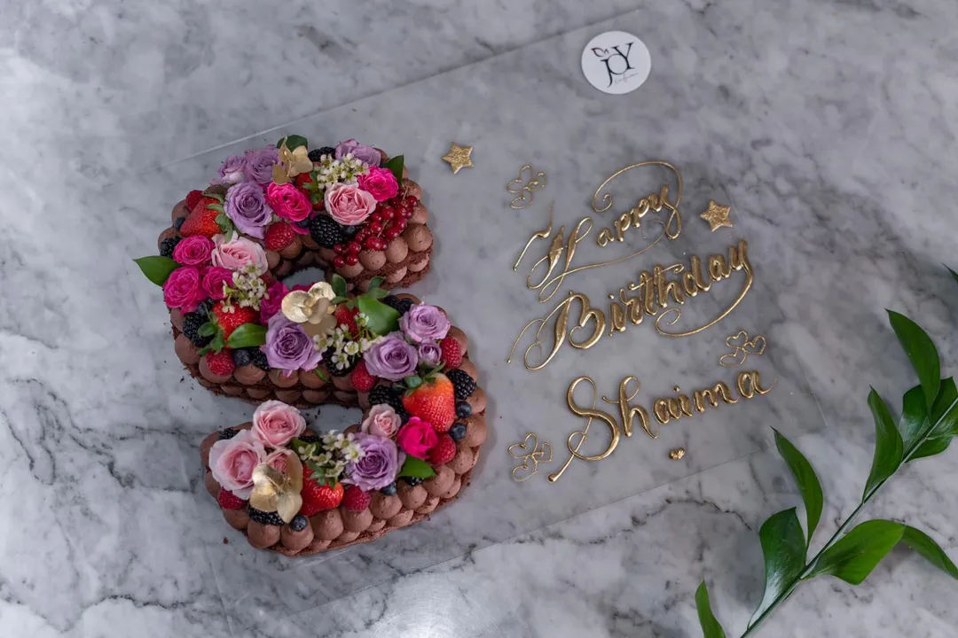 Garden Letter cake