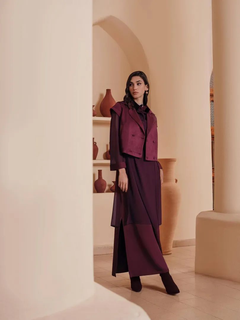 Suade vest kaftan