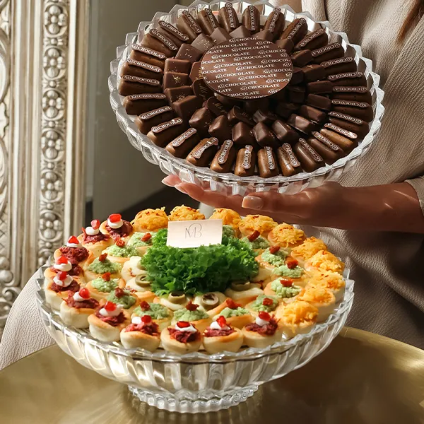 Crystal chocolate stand for big and mini pies (12) New