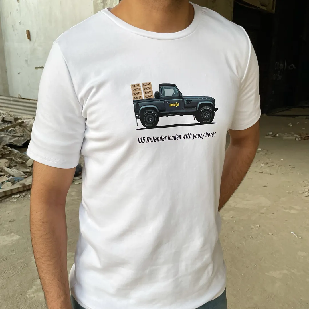 Defender with yeezy boxes T-shirt