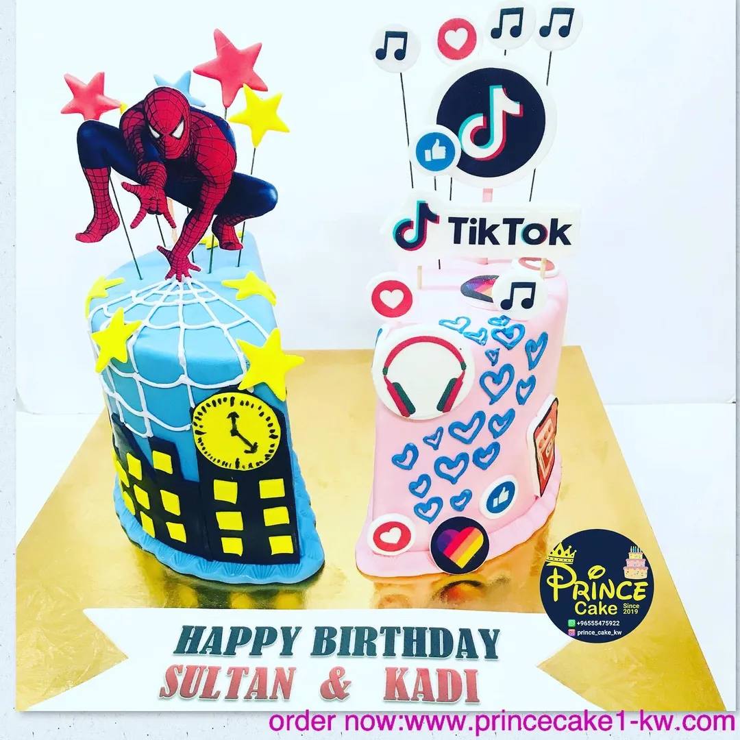 spider &tiktok cake