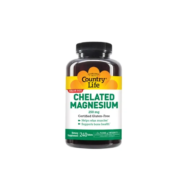 Countrylife chelated magnesium 250 mg , 180 tab