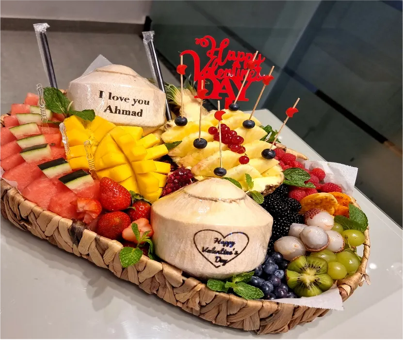 Mix fruit Plate with coconut