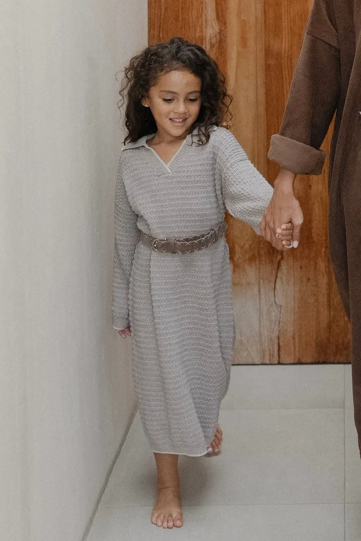 Collar Kaftan- Ecru