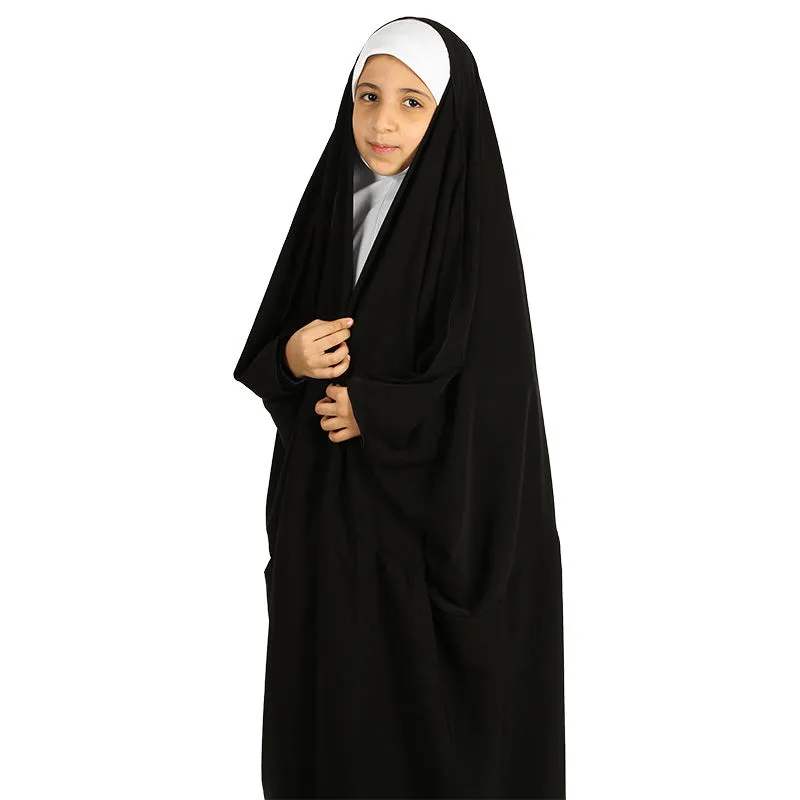 عباية رأس بناتي سواد الليل
