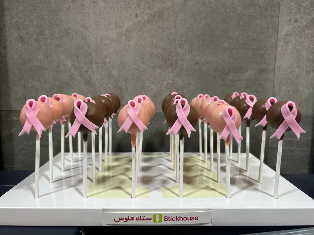 lollipop cake (October Breast Cancer Awarnes Monthـ )