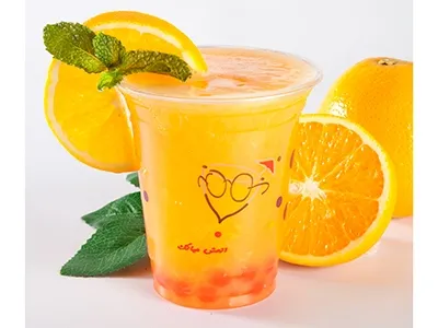 Fresh Orange Juice With Bubbles