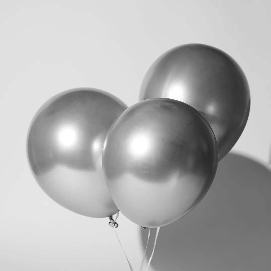 Silver balloons 3