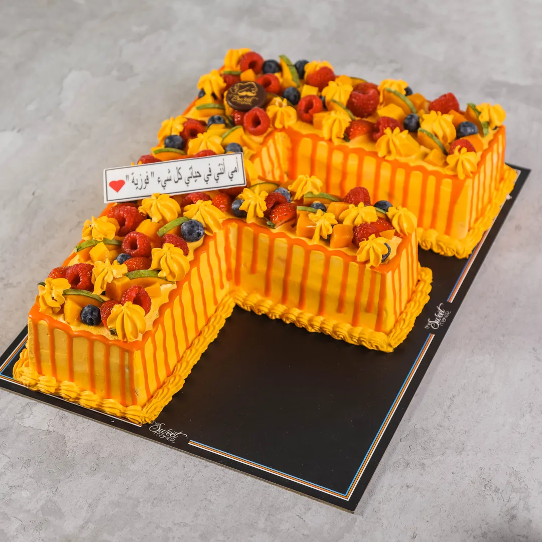 Mango Letter Cake