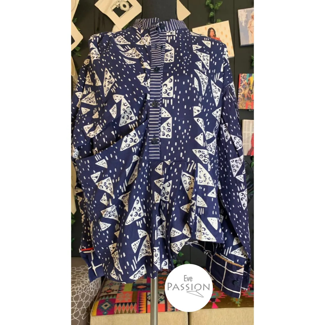 Blue Pattern Shirt