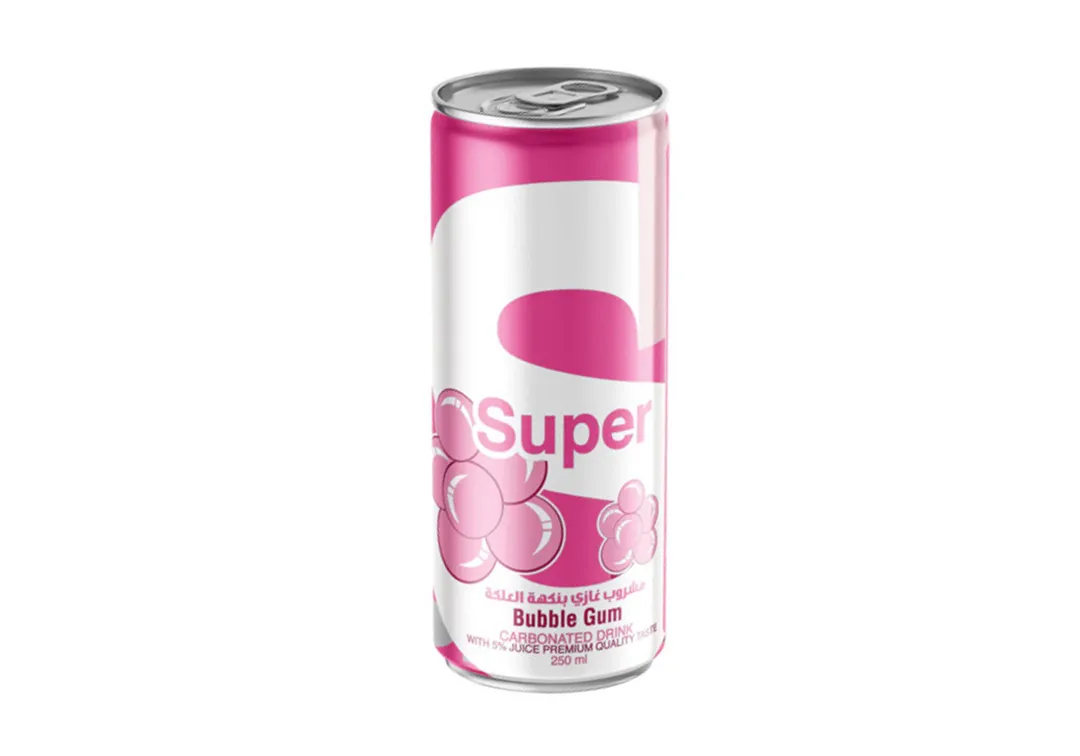 Super Bubble Gum Flavored Carbonated Drink 250ml