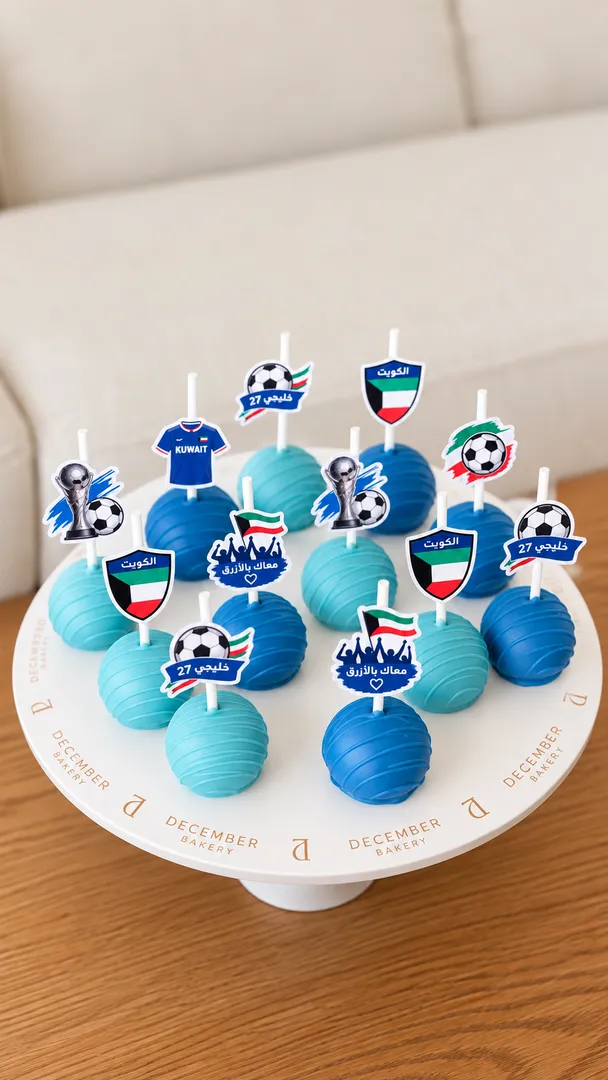 Pop cake blue chocolate
