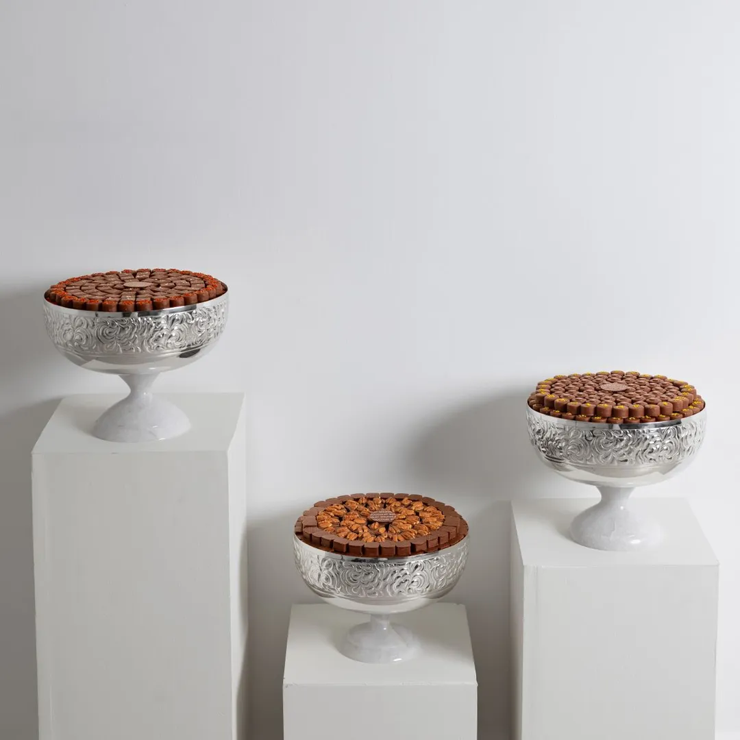 Silver Trays - 3 Trays Set