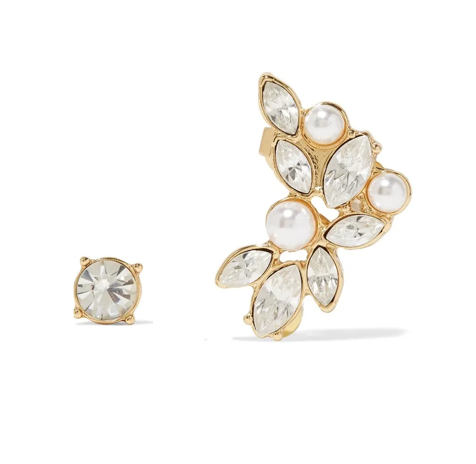 Kenneth Jay Lane - Crystal Stud & Ear Cuff Set