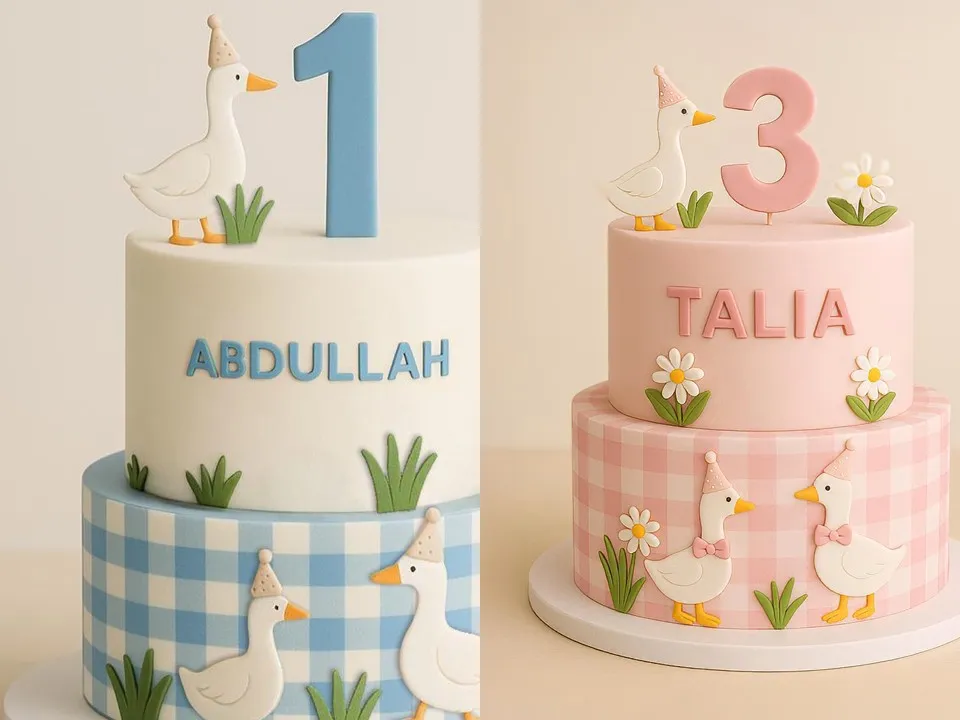 Geese Design Cake