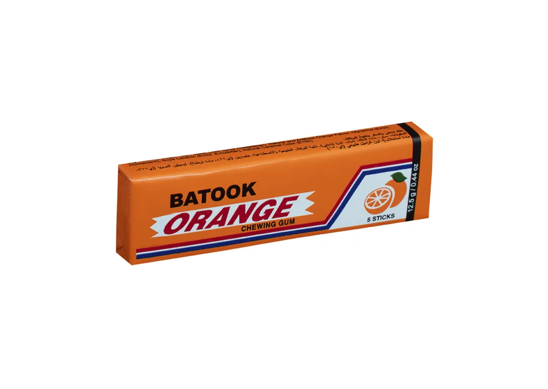 Batook Orange Flavor Chewing Gum 20 Pieces