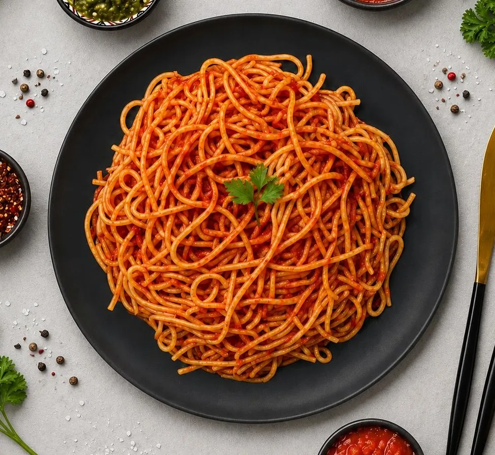 Spaghetti Pasta With Tomato Sauce