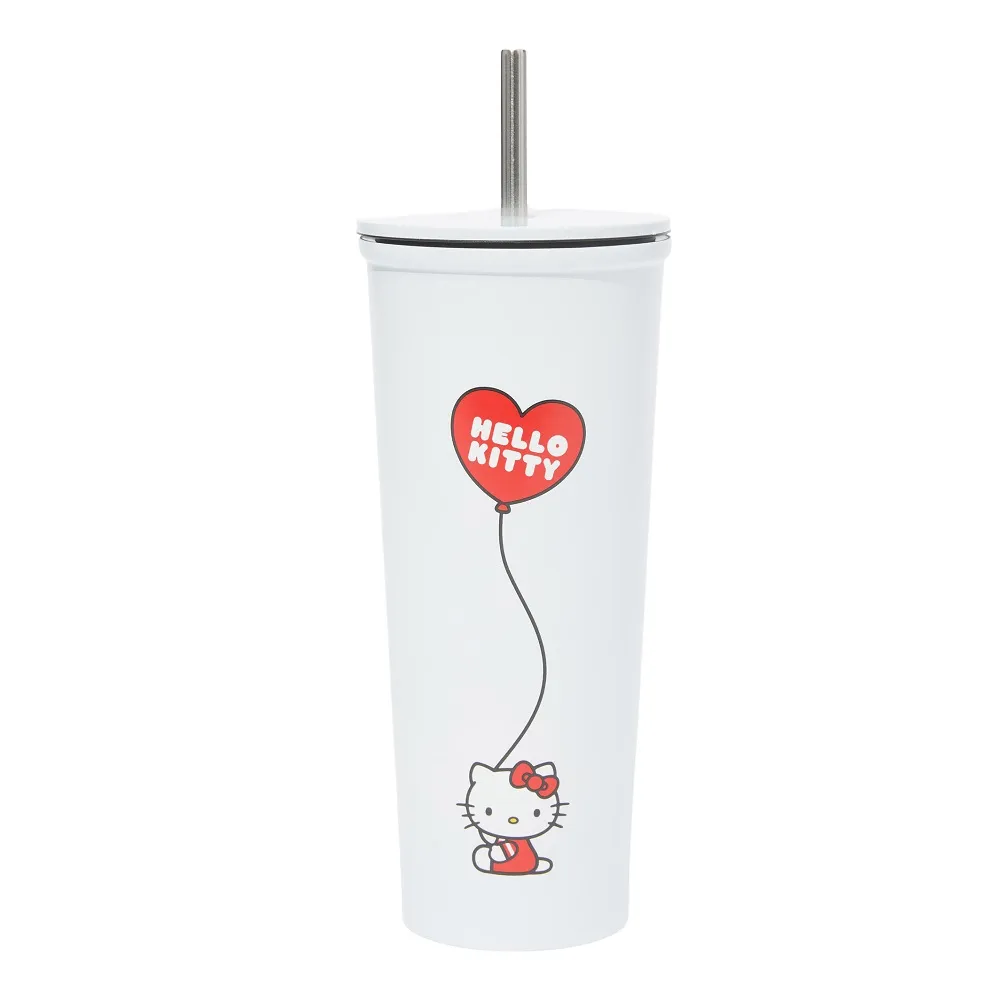 Hello Kitty Metal Smoothie Cup With Straw